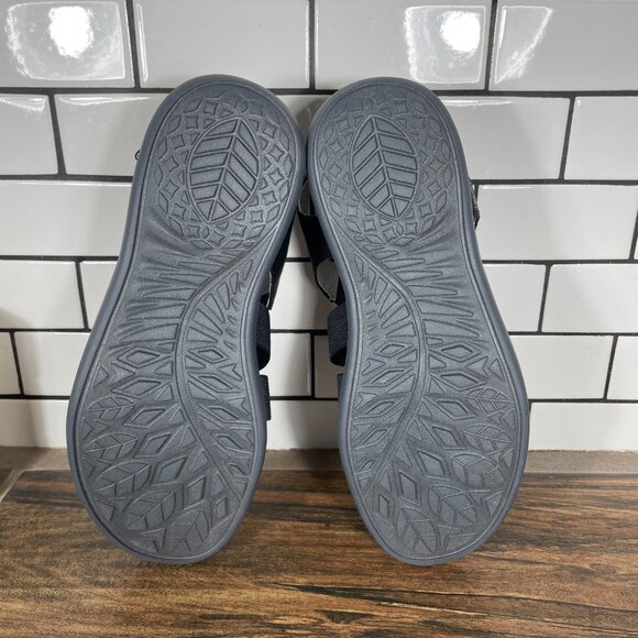 JSport Cara Womens Size 9 Shoes Black Open Toe Lightweight Strappy Wedge Sandals - Picture 7 of 13